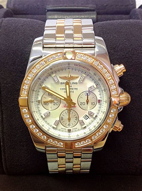 breitling with diamond bezel